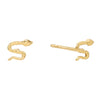 14K Gold Mini Snake Stud Earring 14K - Adina Eden's Jewels