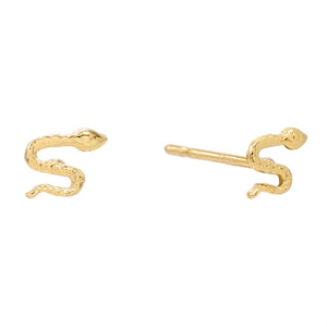 14K Gold Mini Snake Stud Earring 14K - Adina Eden's Jewels