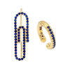 Sapphire Blue Diamond Paper Clip Combo Set 14K - Adina Eden's Jewels