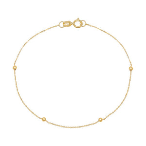 14K Gold Ball Chain Bracelet 14K - Adina Eden's Jewels