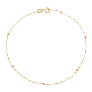 14K Gold Ball Chain Anklet 14K - Adina Eden's Jewels