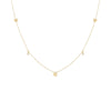 14K Gold Bezel X Solid Hearts Necklace 14K - Adina Eden's Jewels
