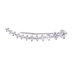 Silver Tennis Ear Climber - Adina Eden's Jewels