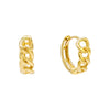 14K Gold Chain Huggie Earring 14K - Adina Eden's Jewels