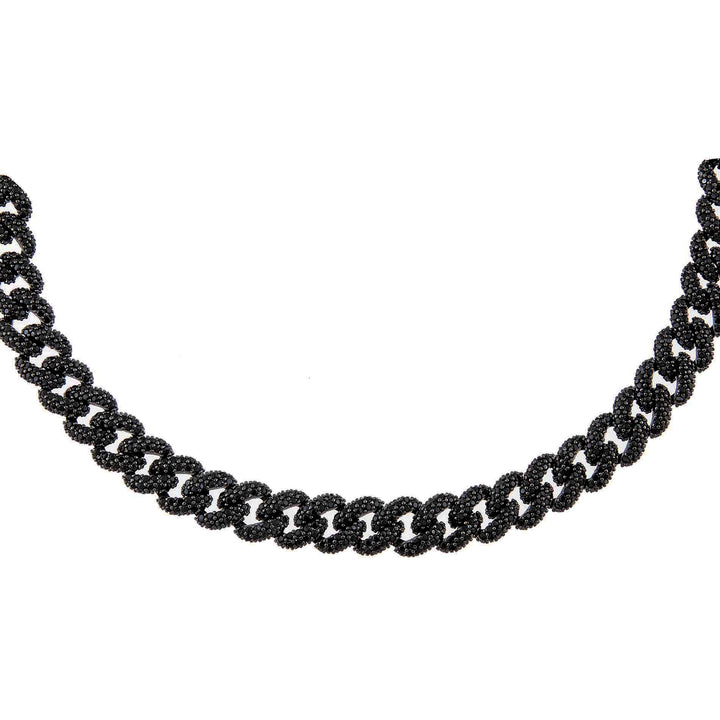 Onyx Pavé Chain Link Choker - Adina Eden's Jewels