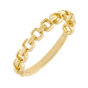 14K Gold / 6 Box Chain Ring 14K - Adina Eden's Jewels