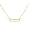 Gold / 20 MM Pavé Open Bar Necklace - Adina Eden's Jewels