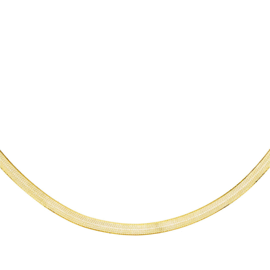 Gold / 22" / 4 MM Herringbone Necklace - Adina Eden's Jewels