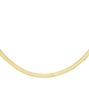 Gold / 20" / 4 MM Men's Herringbone Necklace - Adina Eden's Jewels
