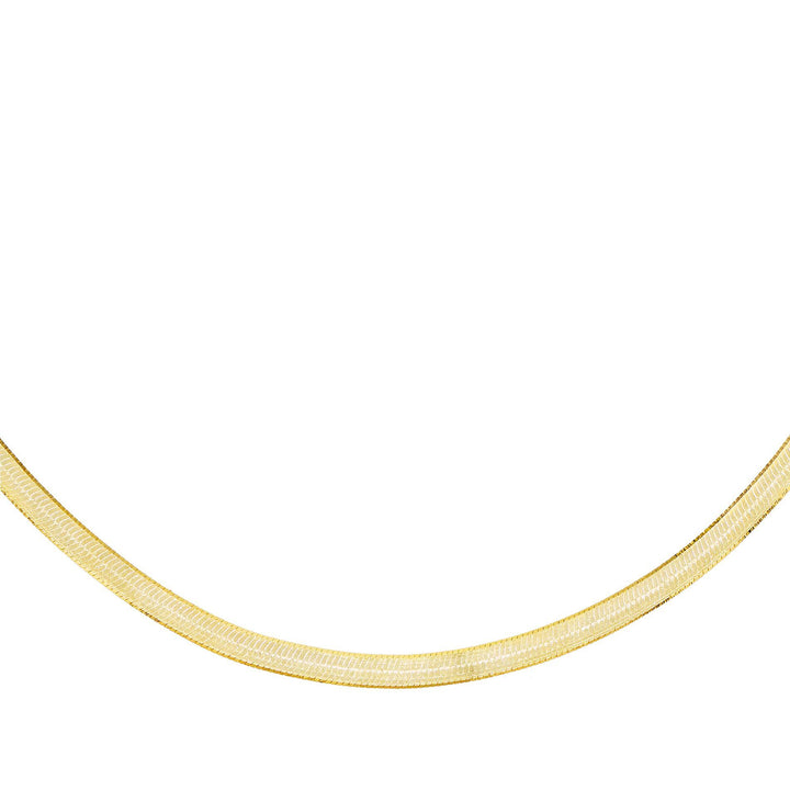 Gold / 24" / 4 MM Men's Herringbone Necklace - Adina Eden's Jewels