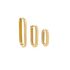14K Gold / Single Paperclip Lineup Huggie Earring Combo Set 14K - Adina Eden's Jewels