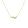 Gold CZ Bezel Clustered Pendant Necklace - Adina Eden's Jewels