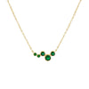Emerald Green CZ Bezel Clustered Pendant Necklace - Adina Eden's Jewels