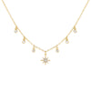 Gold CZ Bezel Starburst Necklace - Adina Eden's Jewels