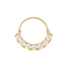 14K Gold / Single CZ Cartilage Clicker Hoop Earring 14K - Adina Eden's Jewels