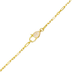 Gold CZ Clasp Chain Bracelet - Adina Eden's Jewels