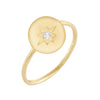 Gold / 7 CZ Mini Starburst Stamp Ring - Adina Eden's Jewels