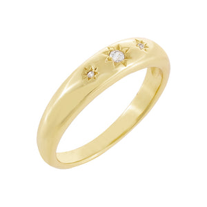 Gold / 6 CZ Starburst Ring - Adina Eden's Jewels