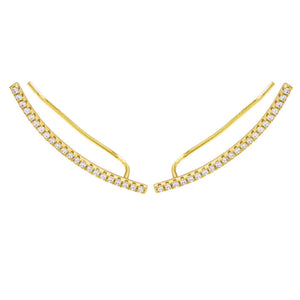 Gold Ear Climber - Adina Eden's Jewels
