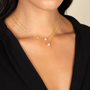  Heart Bezel Necklace - Adina Eden's Jewels
