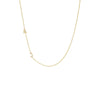 Gold / 5 MM Pavé Double Initial Necklace - Adina Eden's Jewels