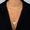  Pave Evil Eye Heart Medallion Necklace Charm - Adina Eden's Jewels