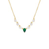 Emerald Green Cluster Teardrop Necklace - Adina Eden's Jewels