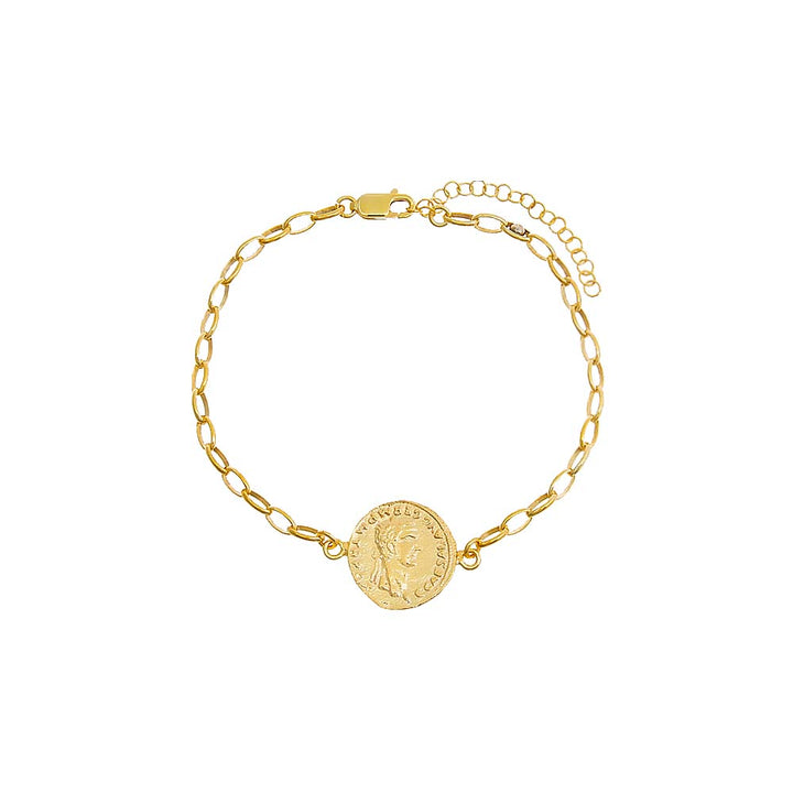 Gold Coin Chain Bracelet - Adina Eden's Jewels