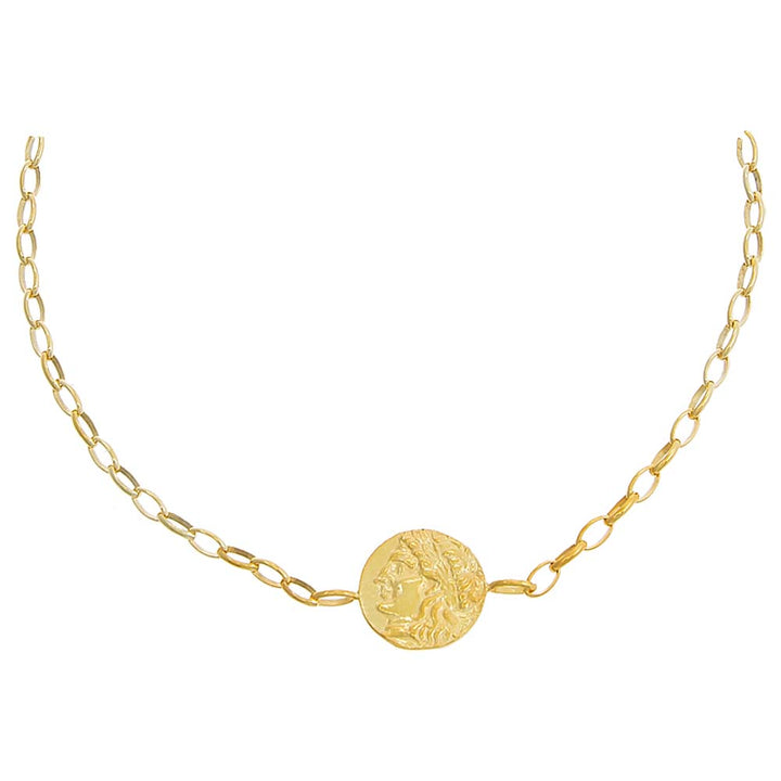 Gold Coin Chain Choker - Adina Eden's Jewels