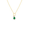  Colored Dangling Multi Stone Toggle Necklace - Adina Eden's Jewels