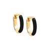 Black / Enamel / Pair Colored Enamel Huggie Earring - Adina Eden's Jewels