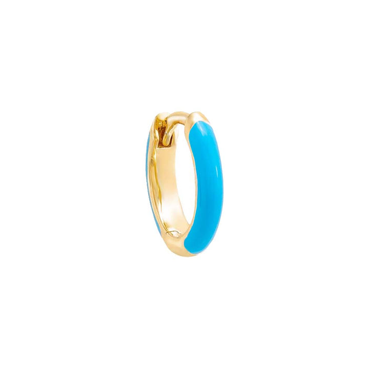 Turquoise / Enamel / Single Colored Enamel Huggie Earring - Adina Eden's Jewels