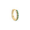 Emerald Green / Single Colored Mini CZ Bezel Huggie Earring - Adina Eden's Jewels