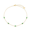 Emerald Green Emerald Baguette Anklet - Adina Eden's Jewels