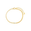 Gold Colored Multi Chain CZ Bezel Bracelet - Adina Eden's Jewels