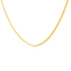 Gold Colored Multi Chain CZ Bezel Necklace - Adina Eden's Jewels