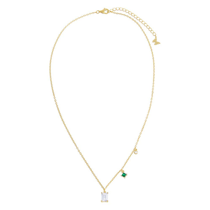  Colored Multi Stone Dangling Necklace - Adina Eden's Jewels