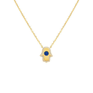  Colored Pave Hamsa Pendant Necklace - Adina Eden's Jewels