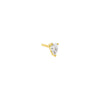 Gold / Single Colored Pear Shape Stud Earring - Adina Eden's Jewels