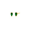 Emerald Green / Pair Colored Pear Shape Stud Earring - Adina Eden's Jewels