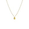 Yellow Colored Teardrop X Bezel Tennis Necklace - Adina Eden's Jewels