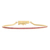 Sapphire Pink Colored Thin Tennis Bracelet - Adina Eden's Jewels
