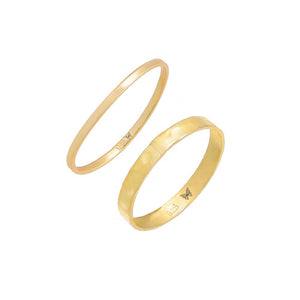 Gold / 5 Through Thick & Thin Ring Combo Set - Adina Eden's Jewels