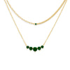 Emerald Green Colored CZ Necklace Combo Set - Adina Eden's Jewels