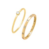 Gold / 5 Scattered Stones Ring Combo Set - Adina Eden's Jewels