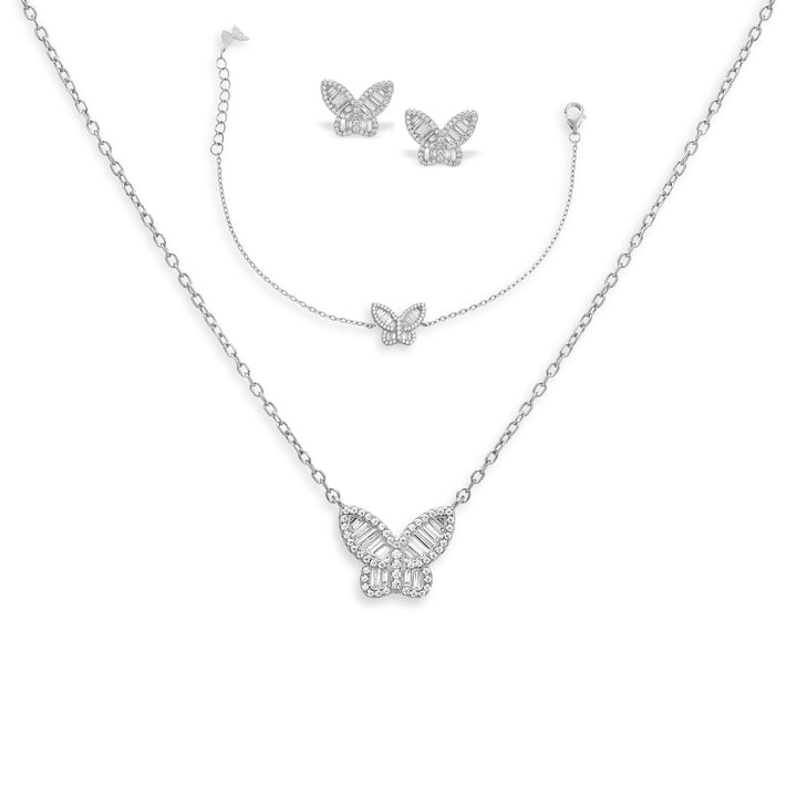 Silver Butterfly Fly Away Combo Set - Adina Eden's Jewels