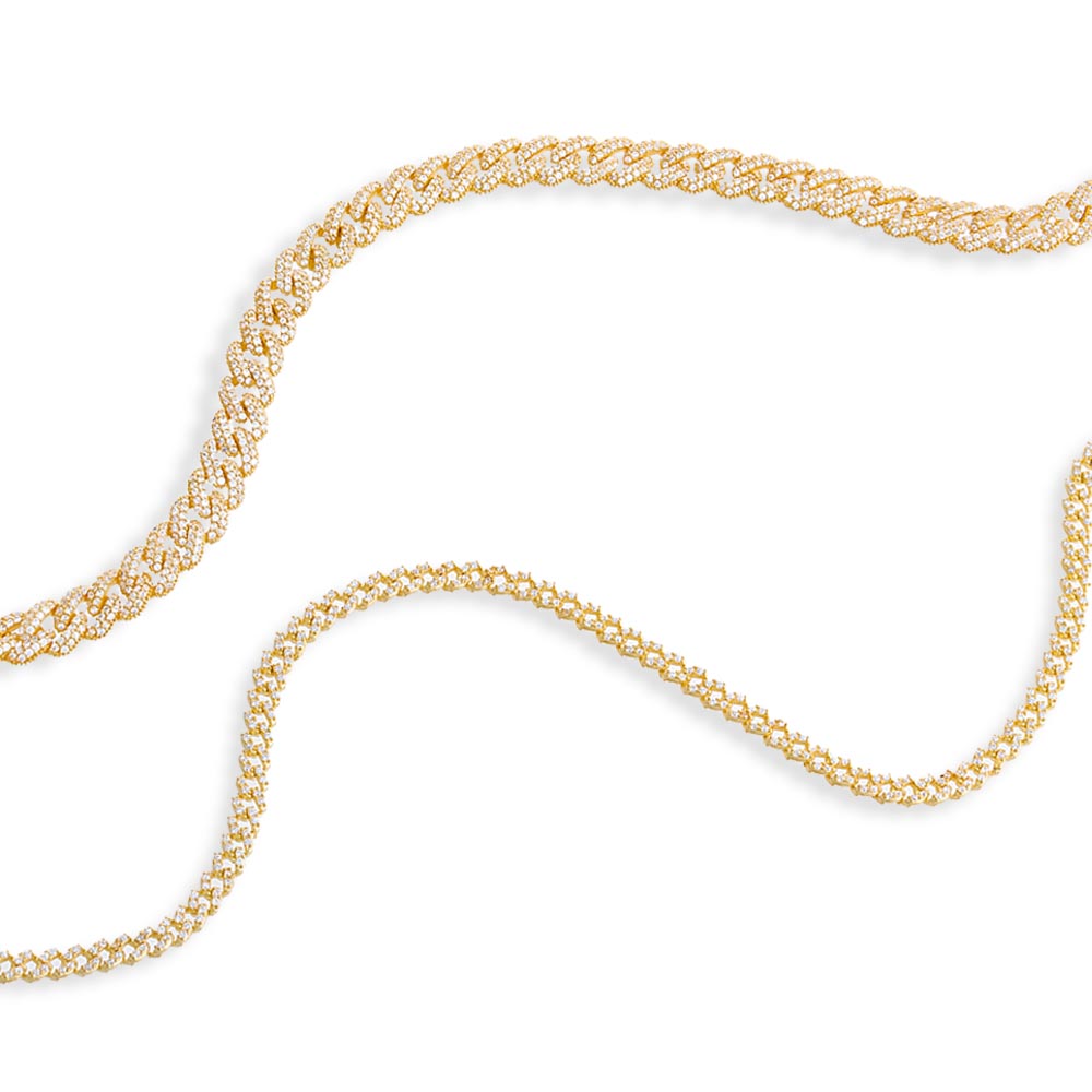 Chain Set Combo Pavé Double Chain Link Combo Set | Adina Eden Jewels