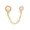 Opal / Single Opal Chain Stud Earring - Adina Eden's Jewels