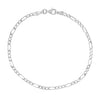 Silver Figaro Chain Anklet - Adina Eden's Jewels