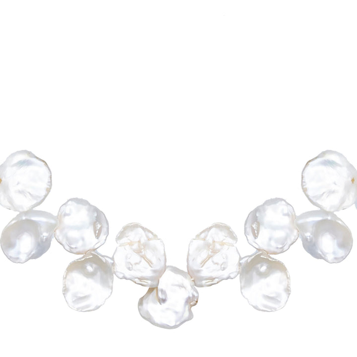 Pearl White / 22 MM Keshi Pearl Necklace - Adina Eden's Jewels
